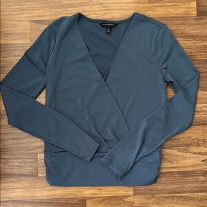 Banana Republic Women's Blue Wrap Top